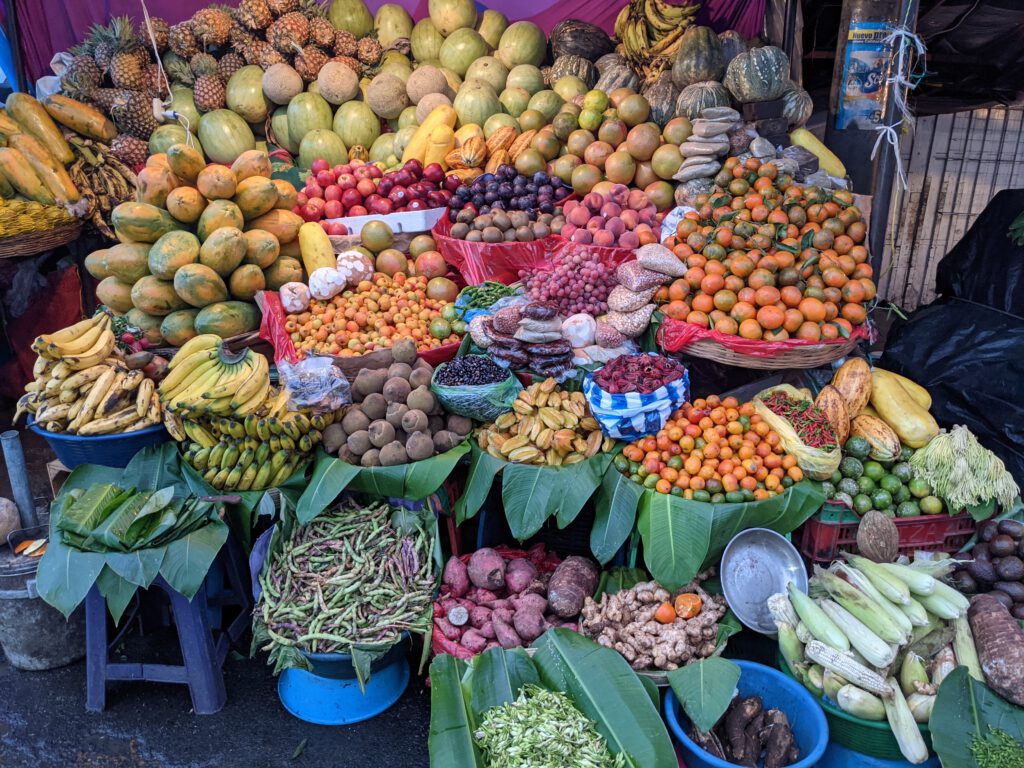 Gemüse und Obst auf dem Wochenmarkt - einer meiner liebsten Quetzaltenango Tipps